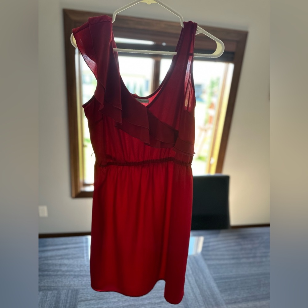 Maurices mini red flowy dress size medium